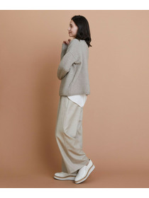 【L'EQUIPE】［eclat 2025年11月号掲載商品］ヘリンボーンサキソニーパンツ 詳細画像 ベージュ 10