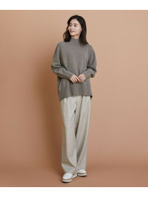 【L'EQUIPE】［eclat 2025年11月号掲載商品］ヘリンボーンサキソニーパンツ 詳細画像 ベージュ 2