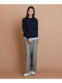 【L'EQUIPE】［eclat 2025年11月号掲載商品］ヘリンボーンサキソニーパンツ 詳細画像 ベージュ 21