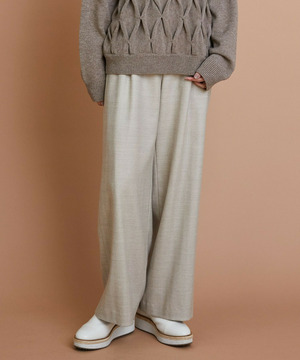 【L'EQUIPE】［eclat 2025年11月号掲載商品］ヘリンボーンサキソニーパンツ 詳細画像 ベージュ 1