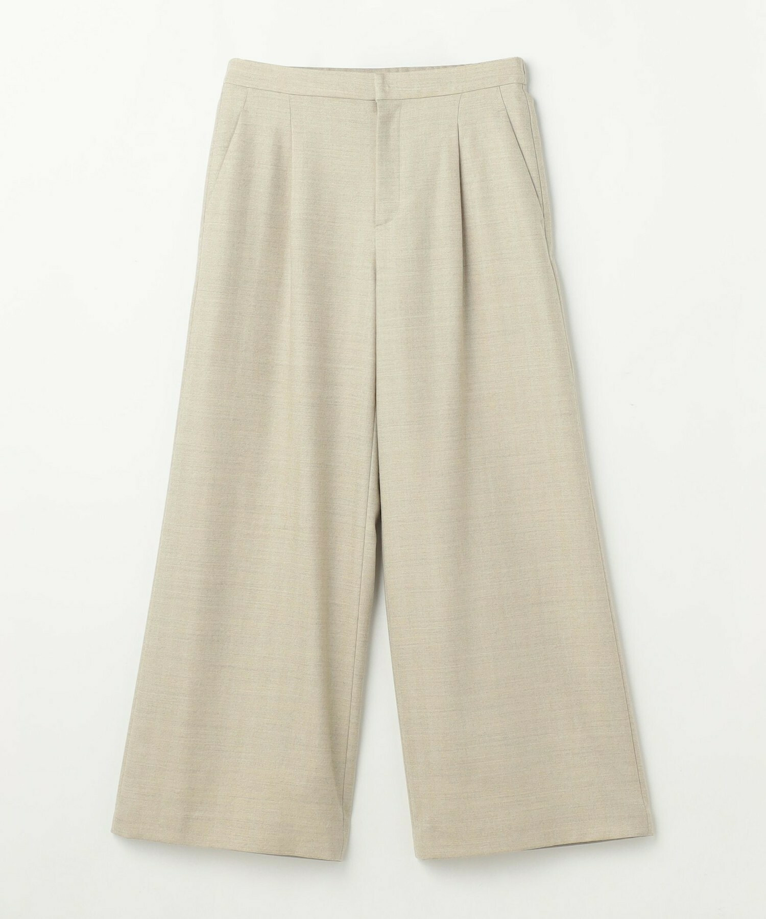 【L'EQUIPE】［eclat 2025年11月号掲載商品］ヘリンボーンサキソニーパンツ 詳細画像 ベージュ 13