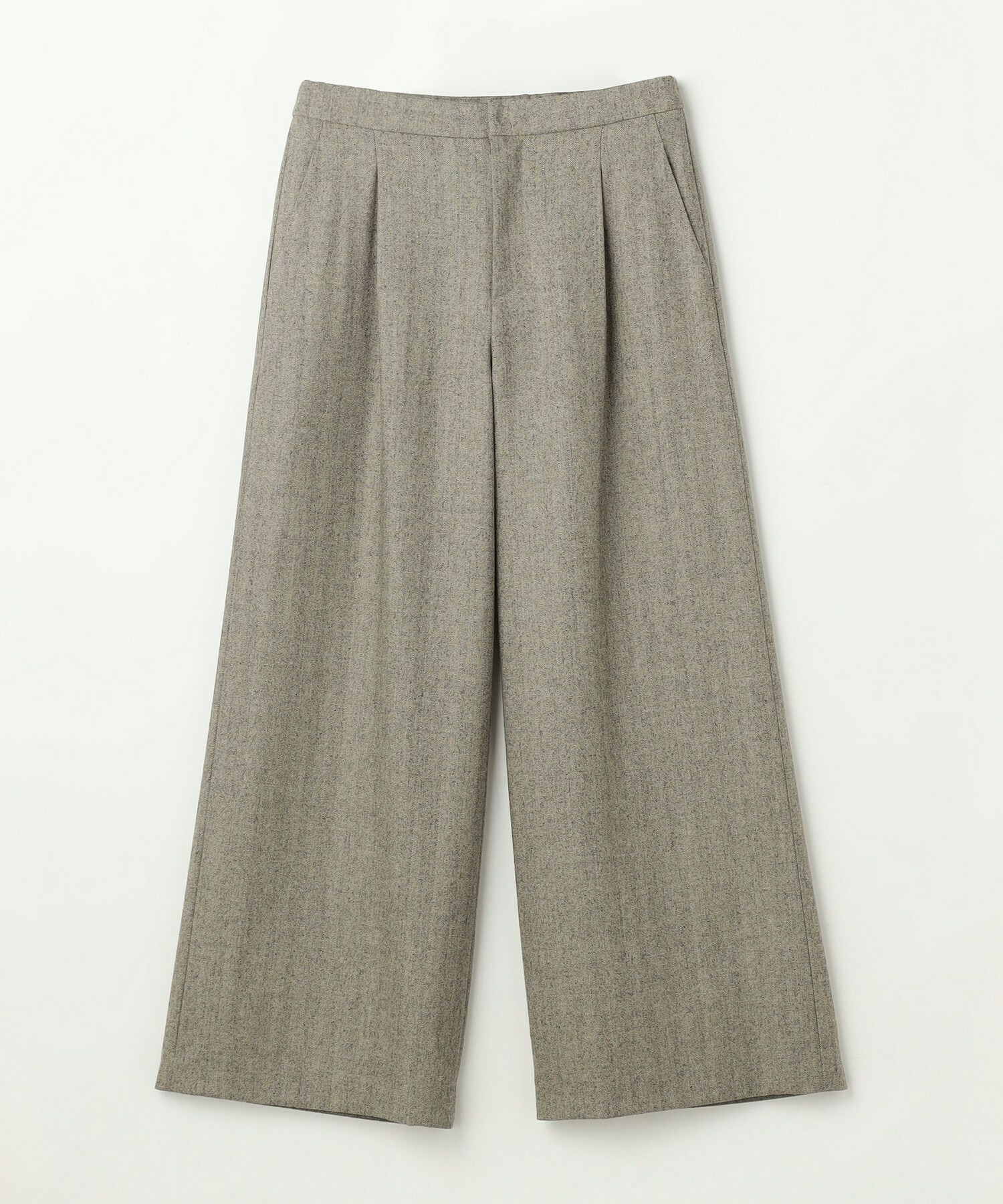 【L'EQUIPE】［eclat 2025年11月号掲載商品］ヘリンボーンサキソニーパンツ 詳細画像 ベージュ 24