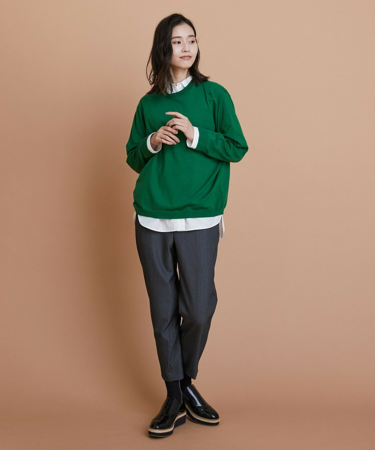 【L'EQUIPE】TWドビースキンテーパードパンツ 詳細画像 ブラック 2