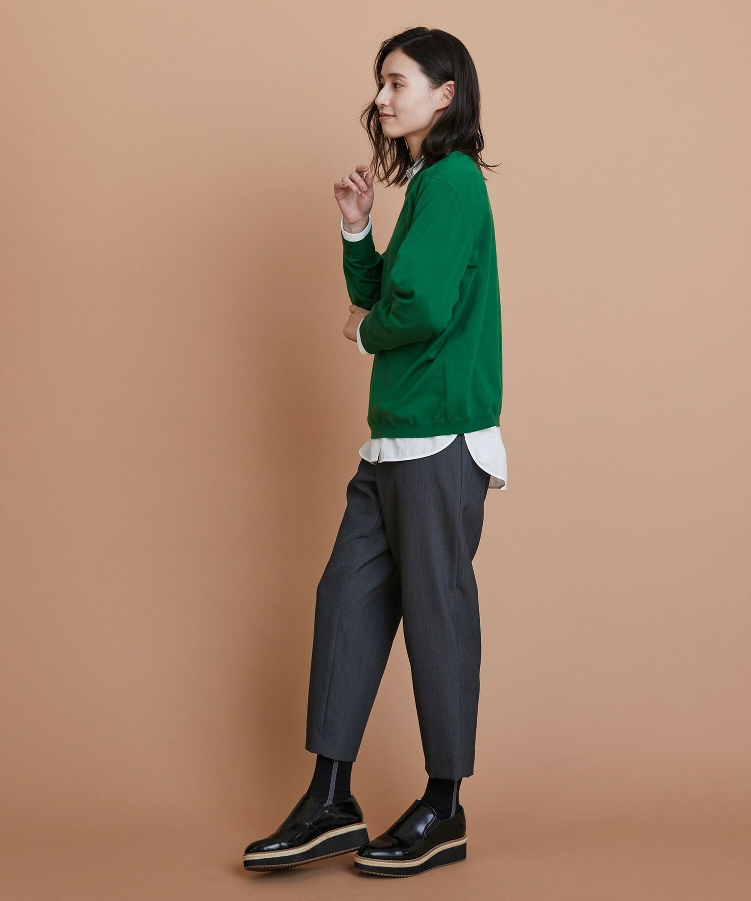 【L'EQUIPE】TWドビースキンテーパードパンツ 詳細画像 ブラック 3