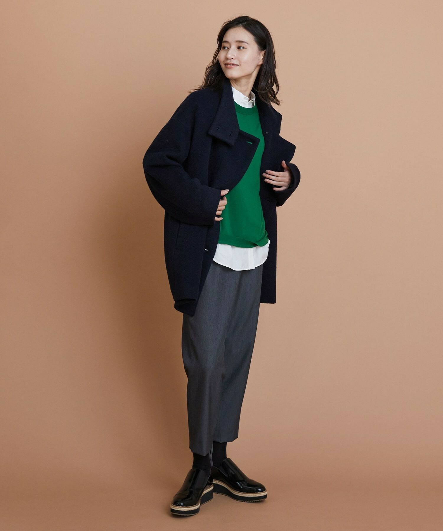 【L'EQUIPE】TWドビースキンテーパードパンツ 詳細画像 ブラック 6