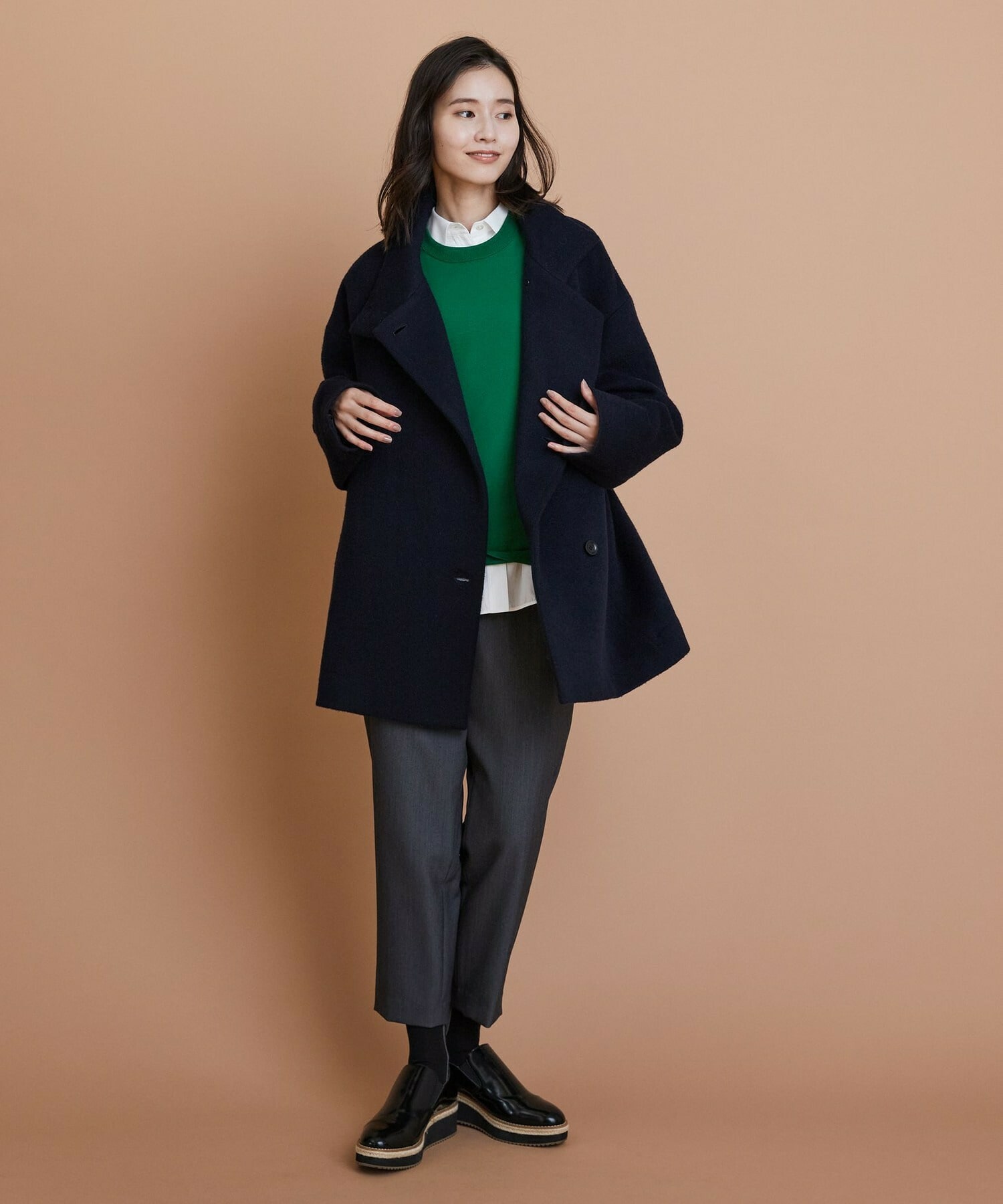 【L'EQUIPE】TWドビースキンテーパードパンツ 詳細画像 ブラック 7