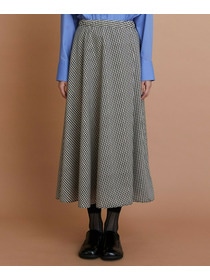 【L'EQUIPE】ハウンドトゥースプリントスカート 詳細画像 ブラック系その他 11