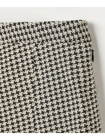 【L'EQUIPE】ハウンドトゥースプリントスカート 詳細画像 ブラック系その他 17