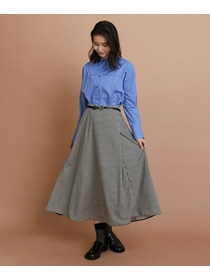 【L'EQUIPE】ハウンドトゥースプリントスカート 詳細画像 ブラック系その他 2