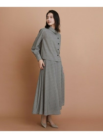 【L'EQUIPE】ハウンドトゥースプリントスカート 詳細画像 ブラック系その他 6