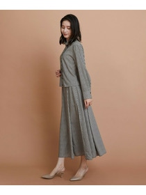 【L'EQUIPE】ハウンドトゥースプリントスカート 詳細画像 ブラック系その他 7