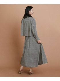 【L'EQUIPE】ハウンドトゥースプリントスカート 詳細画像 ブラック系その他 8