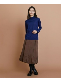 【L'EQUIPE】［eclat 2025年11月号掲載商品］ソフトメモリータフタバルーンスカート 詳細画像 ブラック 1