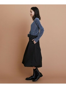 【L'EQUIPE】［eclat 2025年11月号掲載商品］ソフトメモリータフタバルーンスカート 詳細画像 ブラック 13