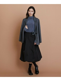 【L'EQUIPE】［eclat 2025年11月号掲載商品］ソフトメモリータフタバルーンスカート 詳細画像 ブラック 15