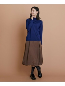 【L'EQUIPE】［eclat 2025年11月号掲載商品］ソフトメモリータフタバルーンスカート 詳細画像 ブラック 2