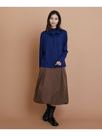 【L'EQUIPE】［eclat 2025年11月号掲載商品］ソフトメモリータフタバルーンスカート 詳細画像 ブラック 6