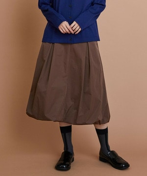 【L'EQUIPE】［eclat 2025年11月号掲載商品］ソフトメモリータフタバルーンスカート 詳細画像 ブラウン 1