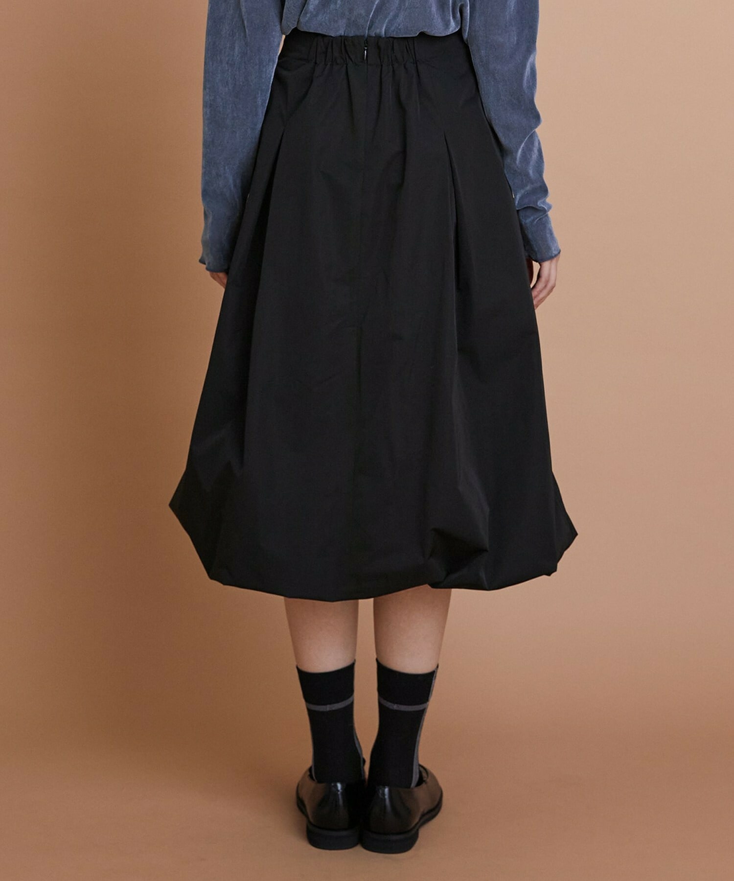 【L'EQUIPE】［eclat 2025年11月号掲載商品］ソフトメモリータフタバルーンスカート 詳細画像 ブラック 19