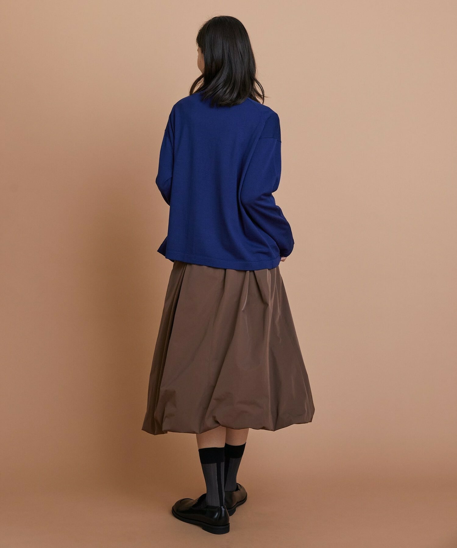 【L'EQUIPE】［eclat 2025年11月号掲載商品］ソフトメモリータフタバルーンスカート 詳細画像 ブラック 8