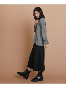 【L'EQUIPE】2wayストレッチクロススカート 詳細画像 ブラック 4