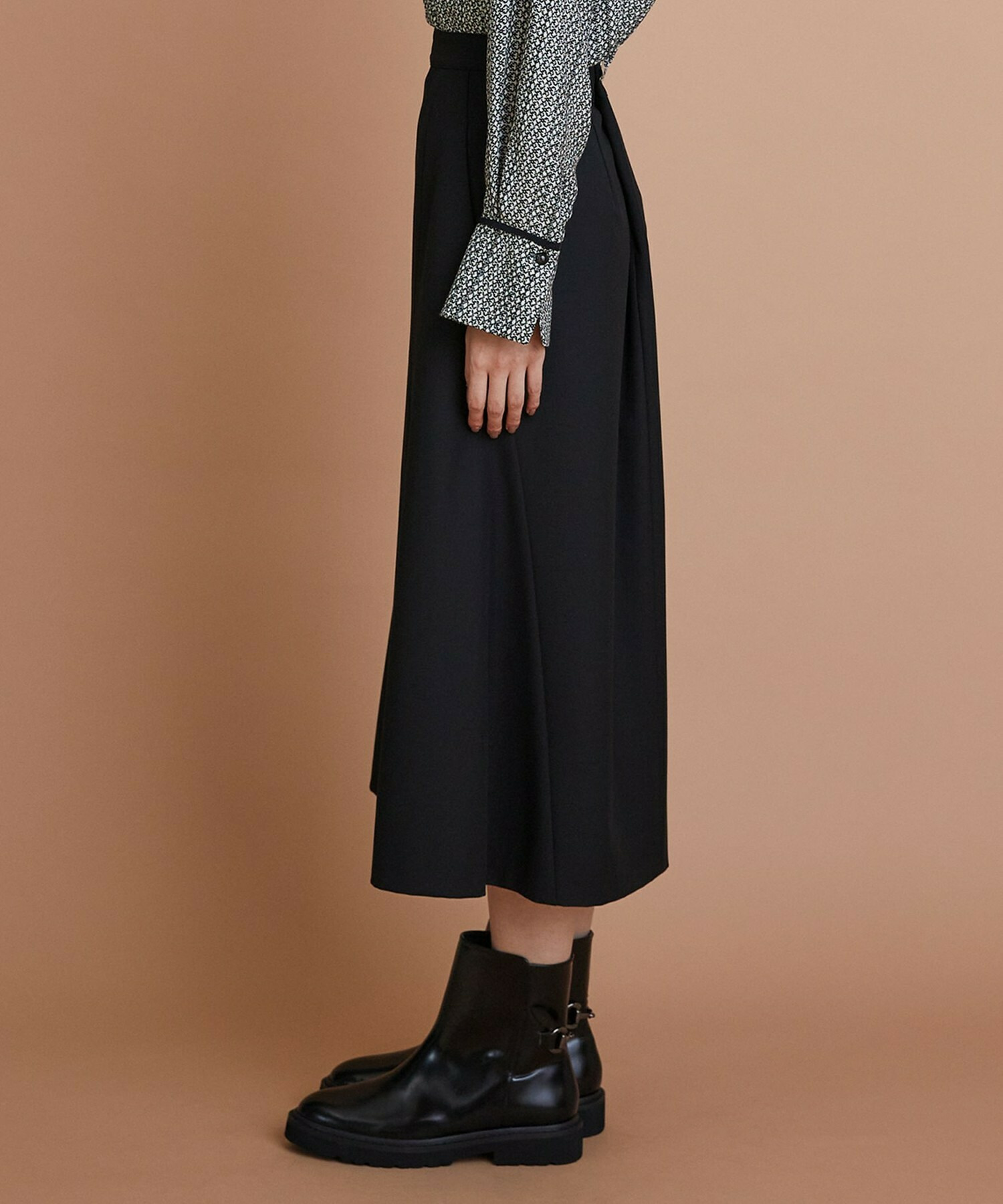 【L'EQUIPE】2wayストレッチクロススカート 詳細画像 ブラック 13