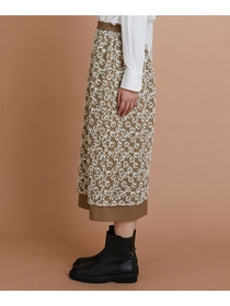 【L'EQUIPE】フラワーチュール刺繍スカート 詳細画像 ブラック系その他 8