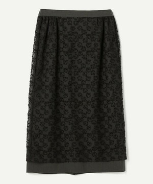 【L'EQUIPE】フラワーチュール刺繍スカート 詳細画像 ブラック系その他 1