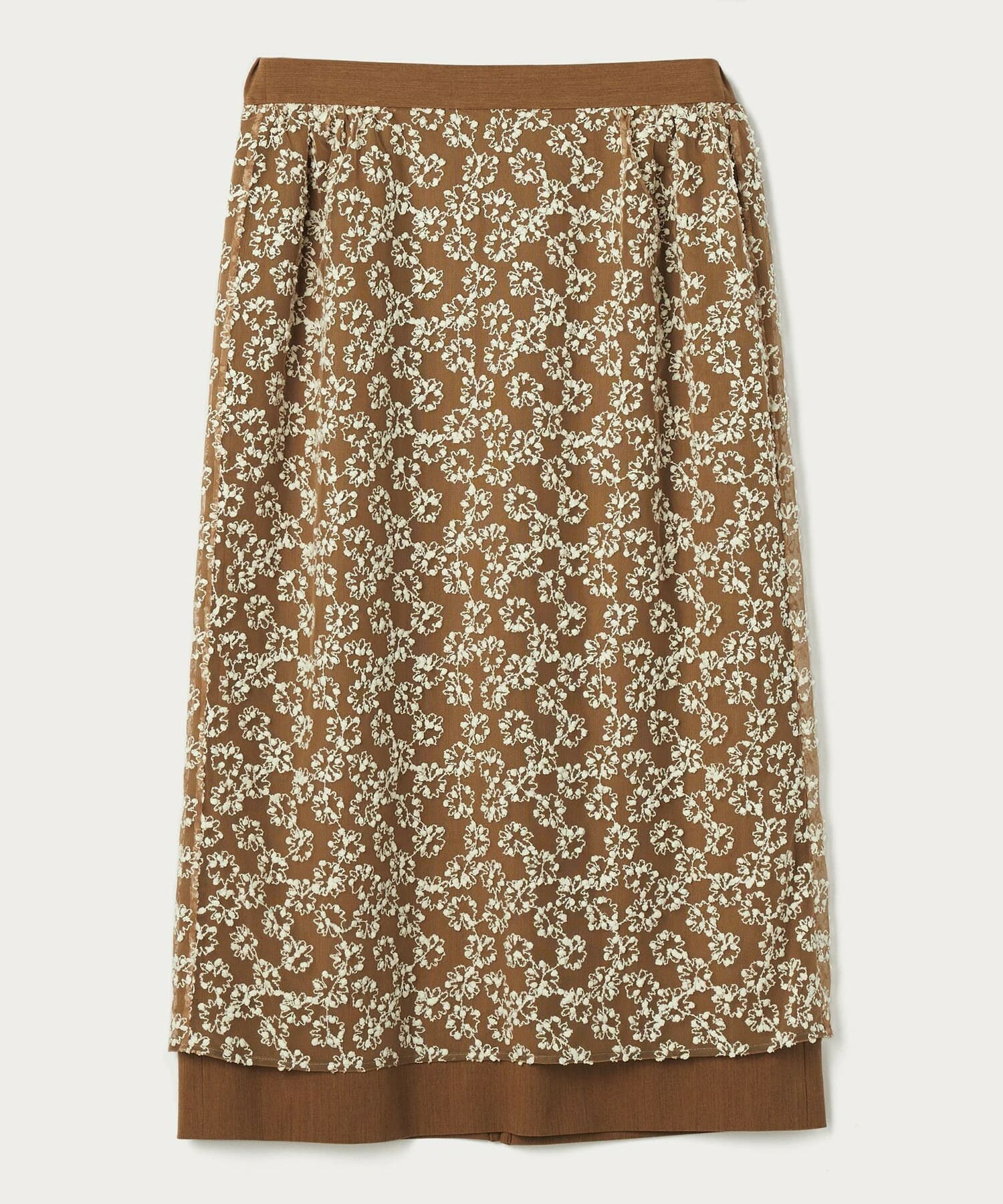 【L'EQUIPE】フラワーチュール刺繍スカート 詳細画像 ブラック系その他 10