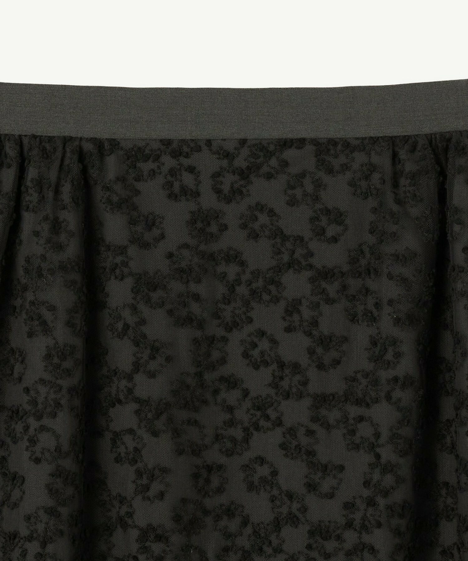 【L'EQUIPE】フラワーチュール刺繍スカート 詳細画像 ブラック系その他 12