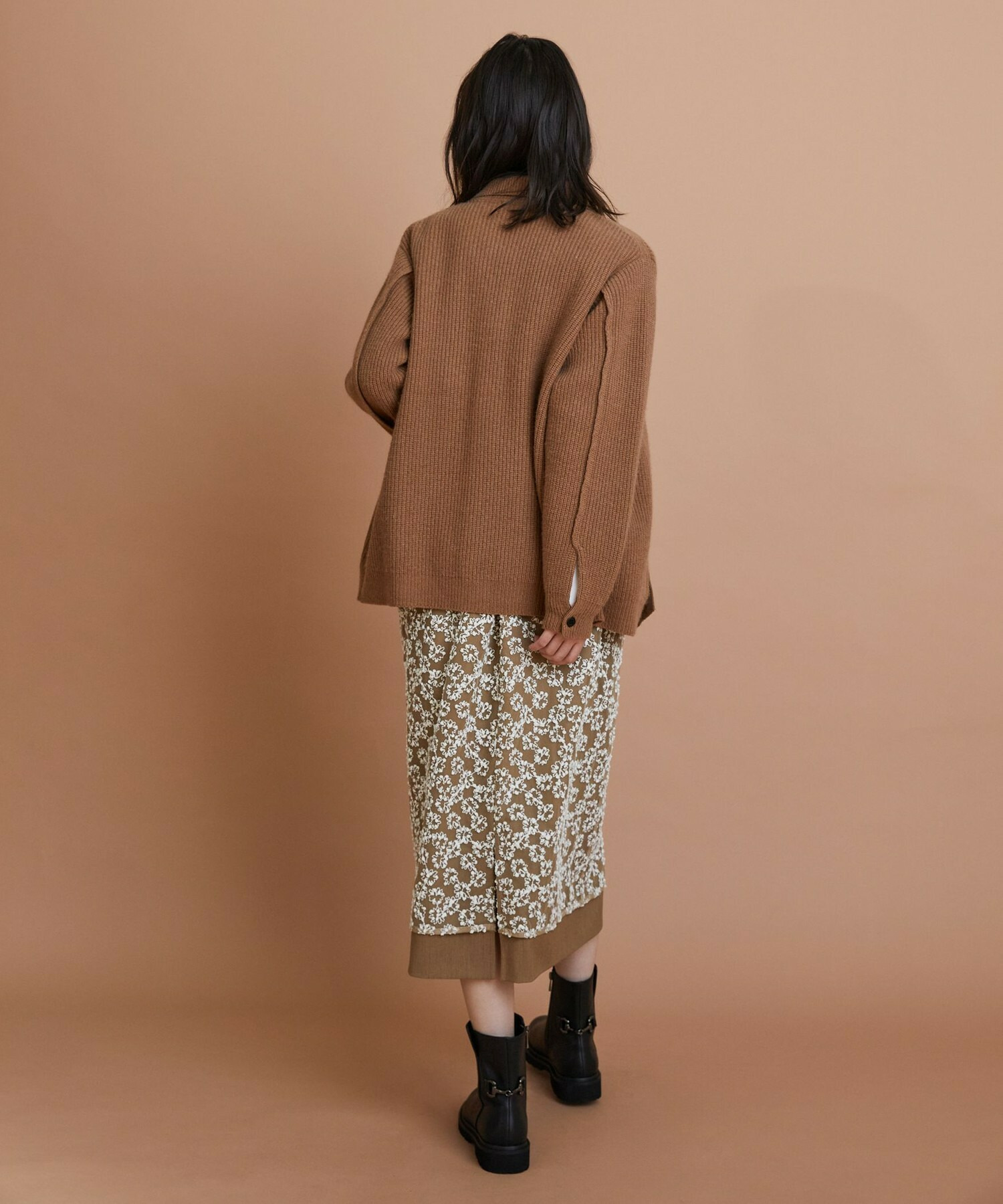 【L'EQUIPE】フラワーチュール刺繍スカート 詳細画像 ブラック系その他 6