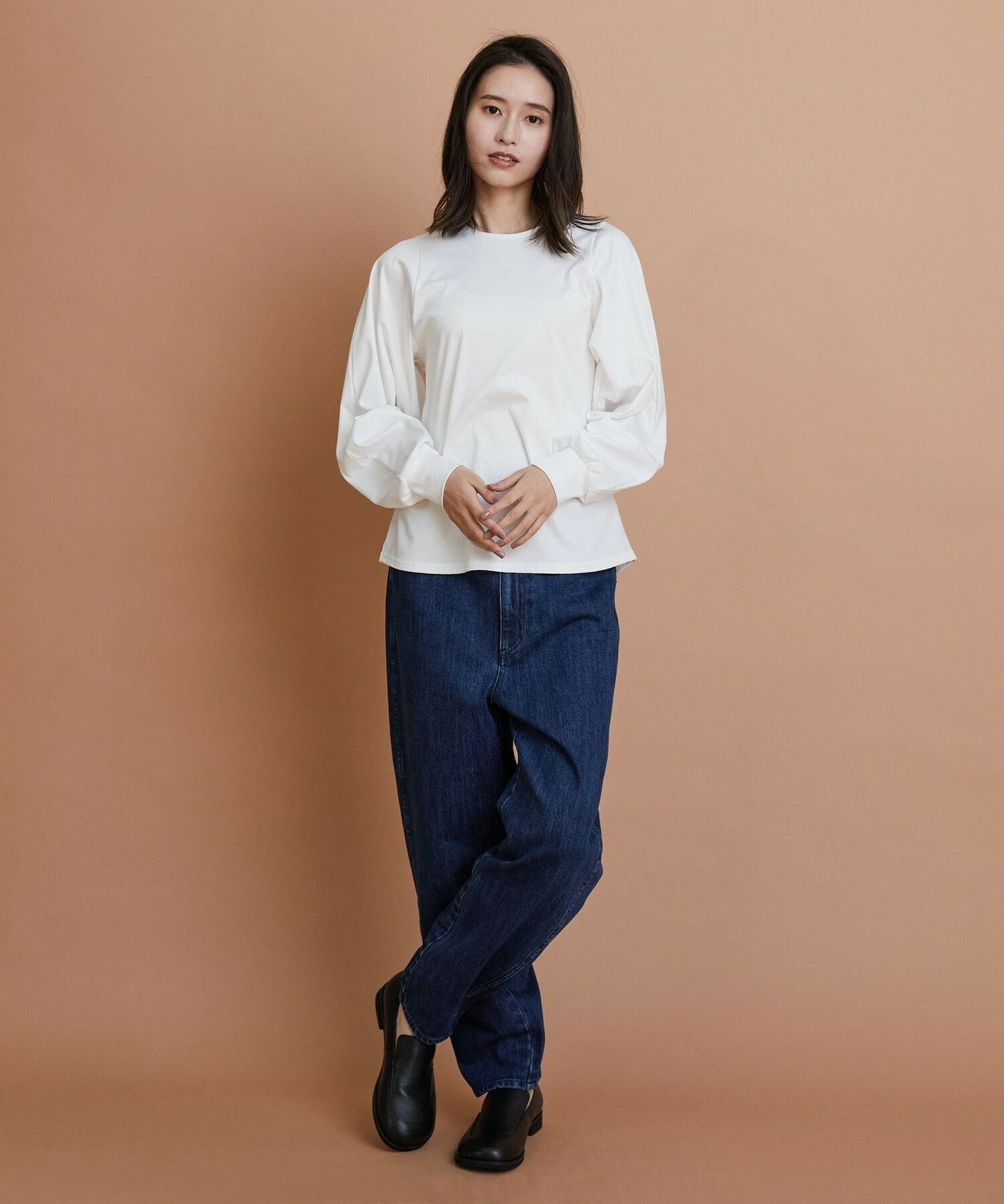 【GREEN】スムースジャージトップス 詳細画像 ブラウン 1