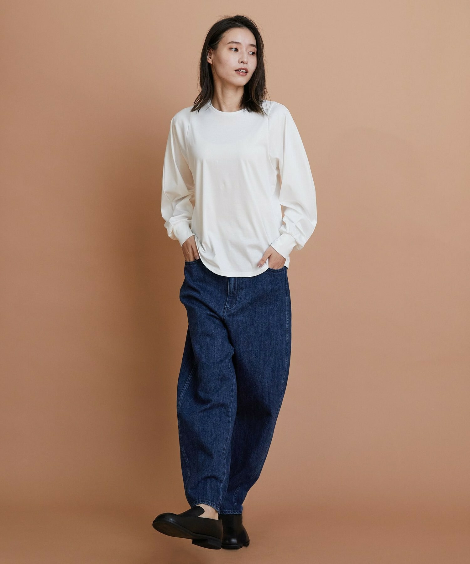 【GREEN】スムースジャージトップス 詳細画像 ブラウン 4