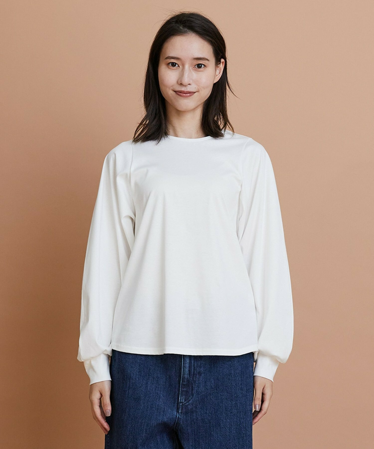 【GREEN】スムースジャージトップス 詳細画像 ブラウン 8