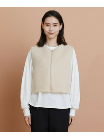 【GREEN】シャギージャージショートジレ 詳細画像 ベージュ 9