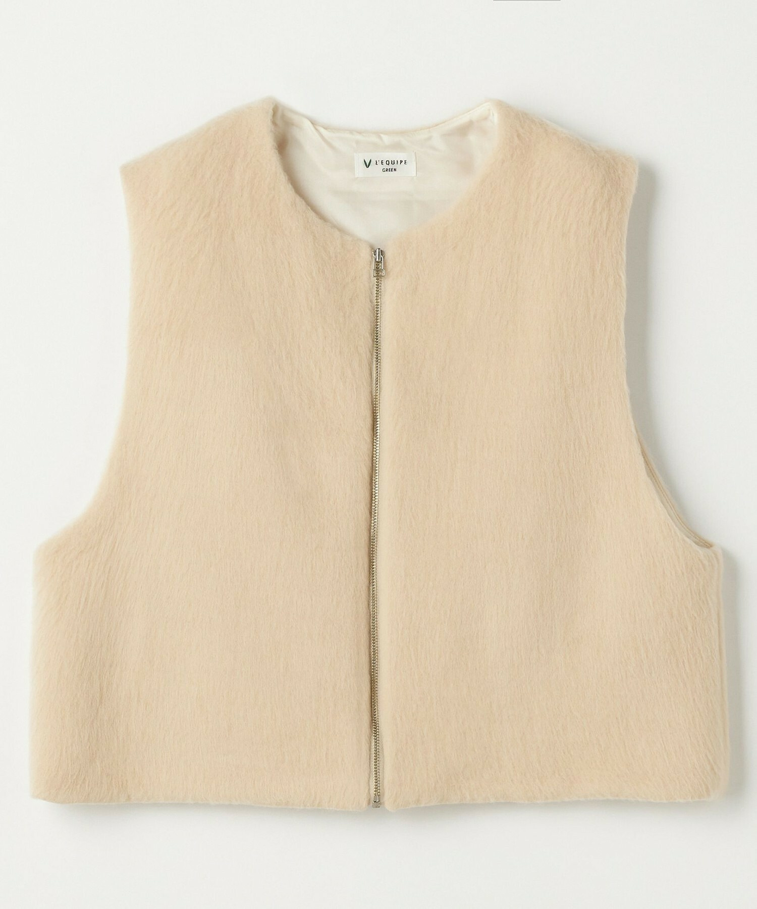 【GREEN】シャギージャージショートジレ 詳細画像 ベージュ 12