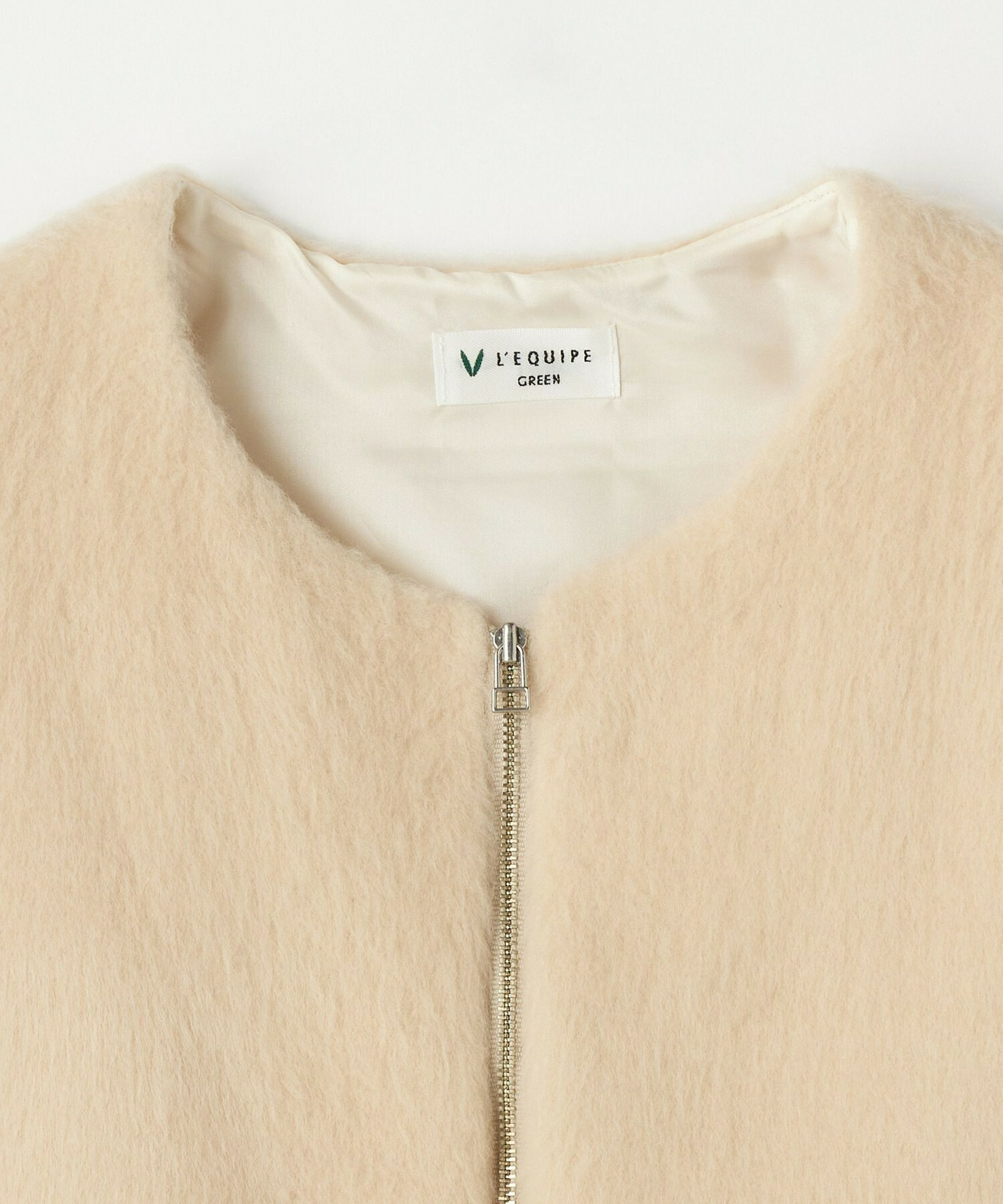 【GREEN】シャギージャージショートジレ 詳細画像 ベージュ 14