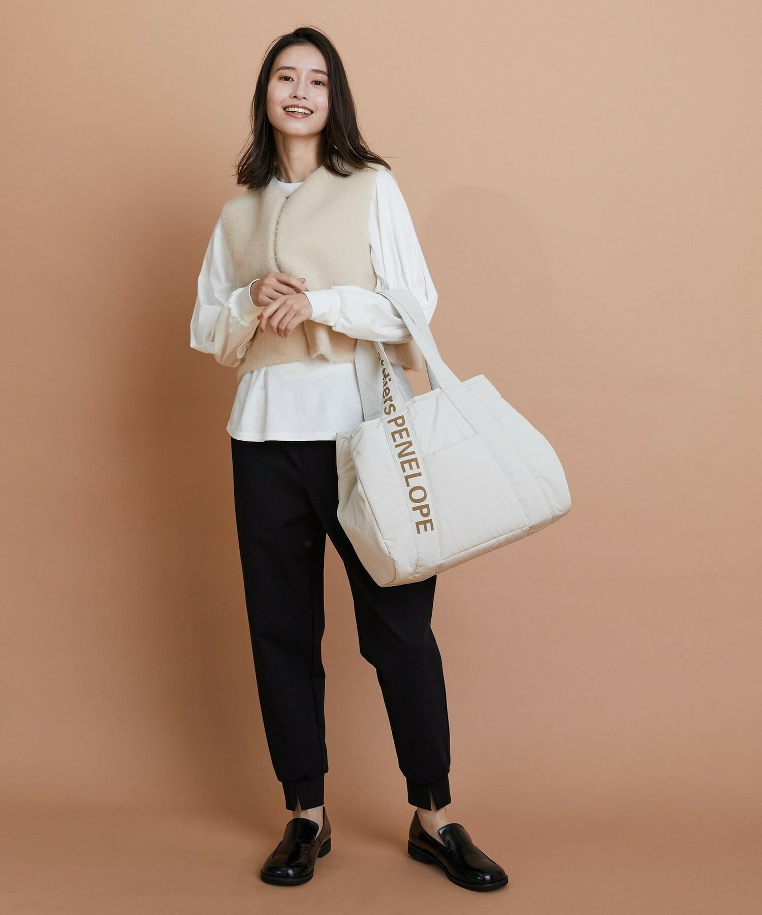 【GREEN】シャギージャージショートジレ 詳細画像 ベージュ 2