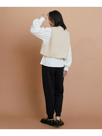 【GREEN】ストレッチポンチジョガーパンツ 詳細画像 ブラック 9