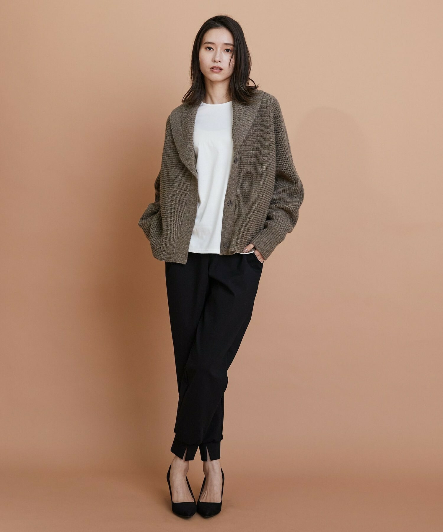 【GREEN】ストレッチポンチジョガーパンツ 詳細画像 ブラック 1