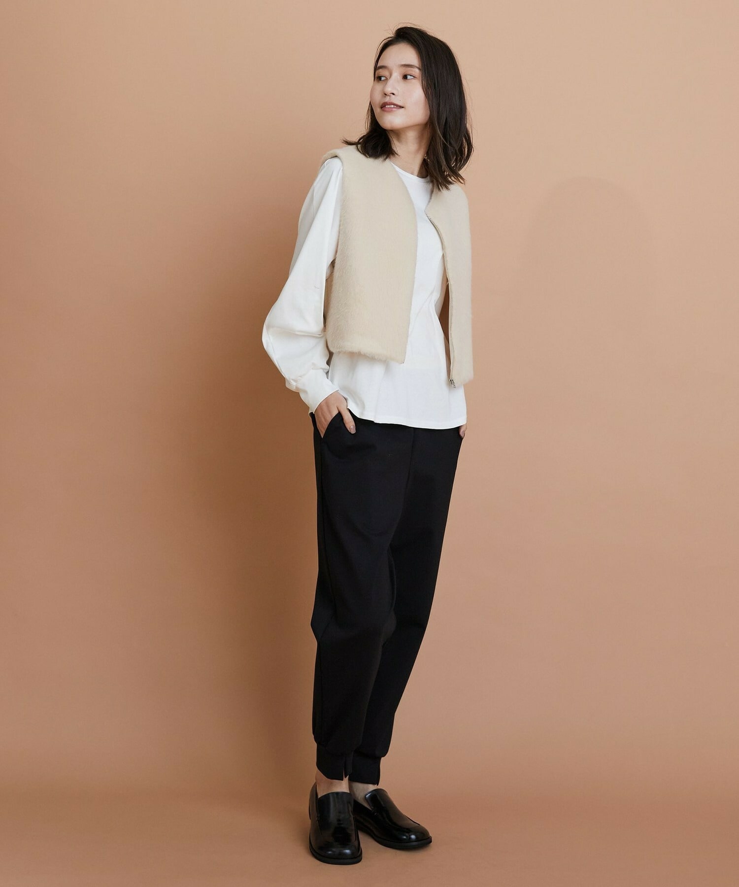 【GREEN】ストレッチポンチジョガーパンツ 詳細画像 ブラック 11