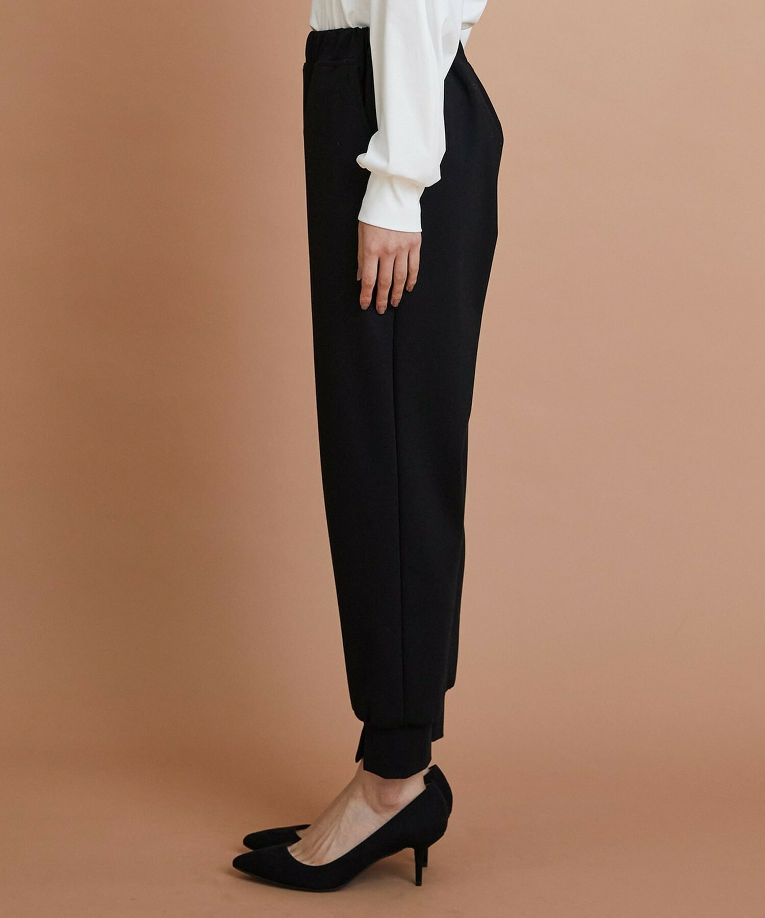 【GREEN】ストレッチポンチジョガーパンツ 詳細画像 ブラック 14