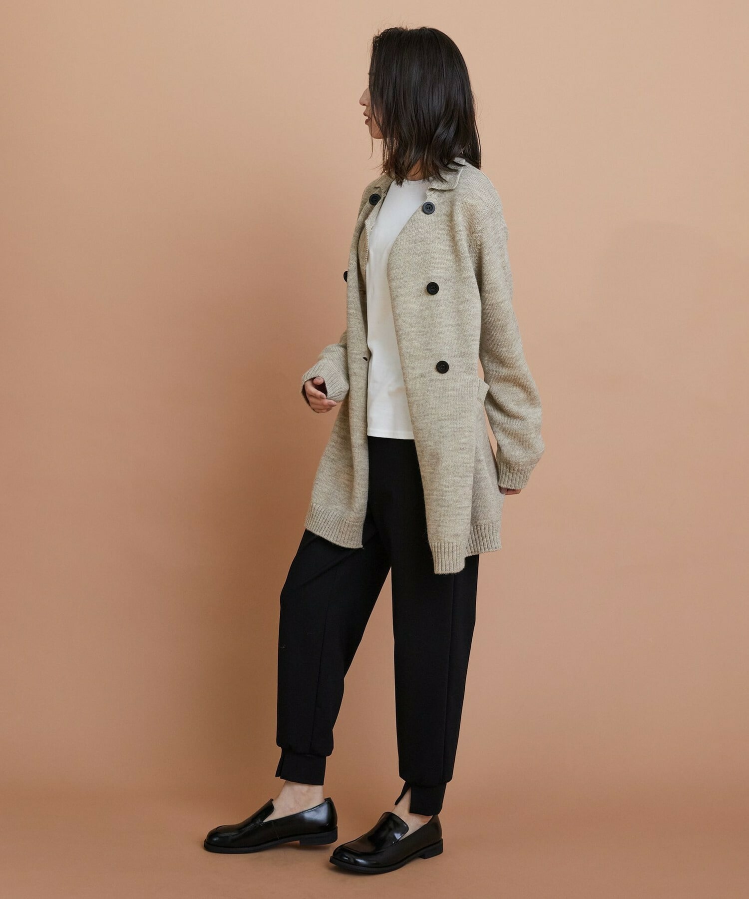 【GREEN】ストレッチポンチジョガーパンツ 詳細画像 ブラック 3