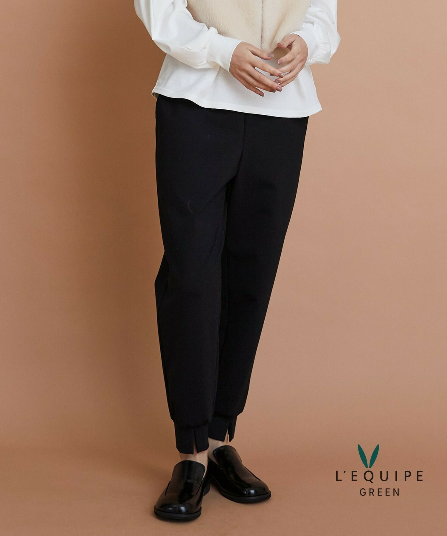 【GREEN】ストレッチポンチジョガーパンツ 詳細画像 ブラック 1