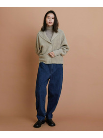 【GREEN】ナチュラルカラーウールハーフジャケット 詳細画像 ブラウン 2