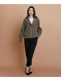 【GREEN】ナチュラルカラーウールハーフジャケット 詳細画像 ブラウン 8