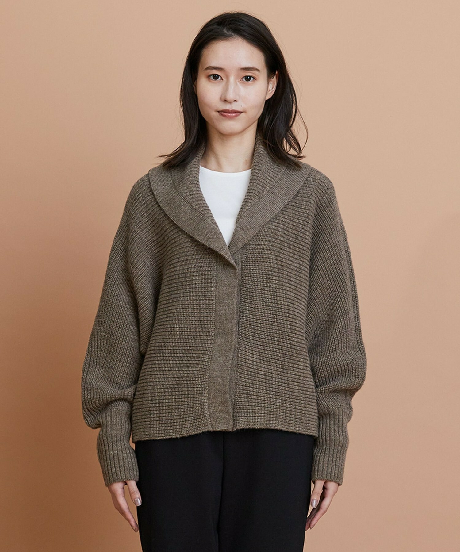 【GREEN】ナチュラルカラーウールハーフジャケット 詳細画像 ブラウン 10