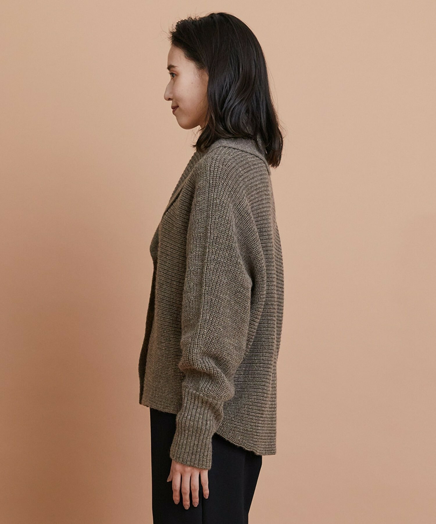 【GREEN】ナチュラルカラーウールハーフジャケット 詳細画像 ブラウン 11