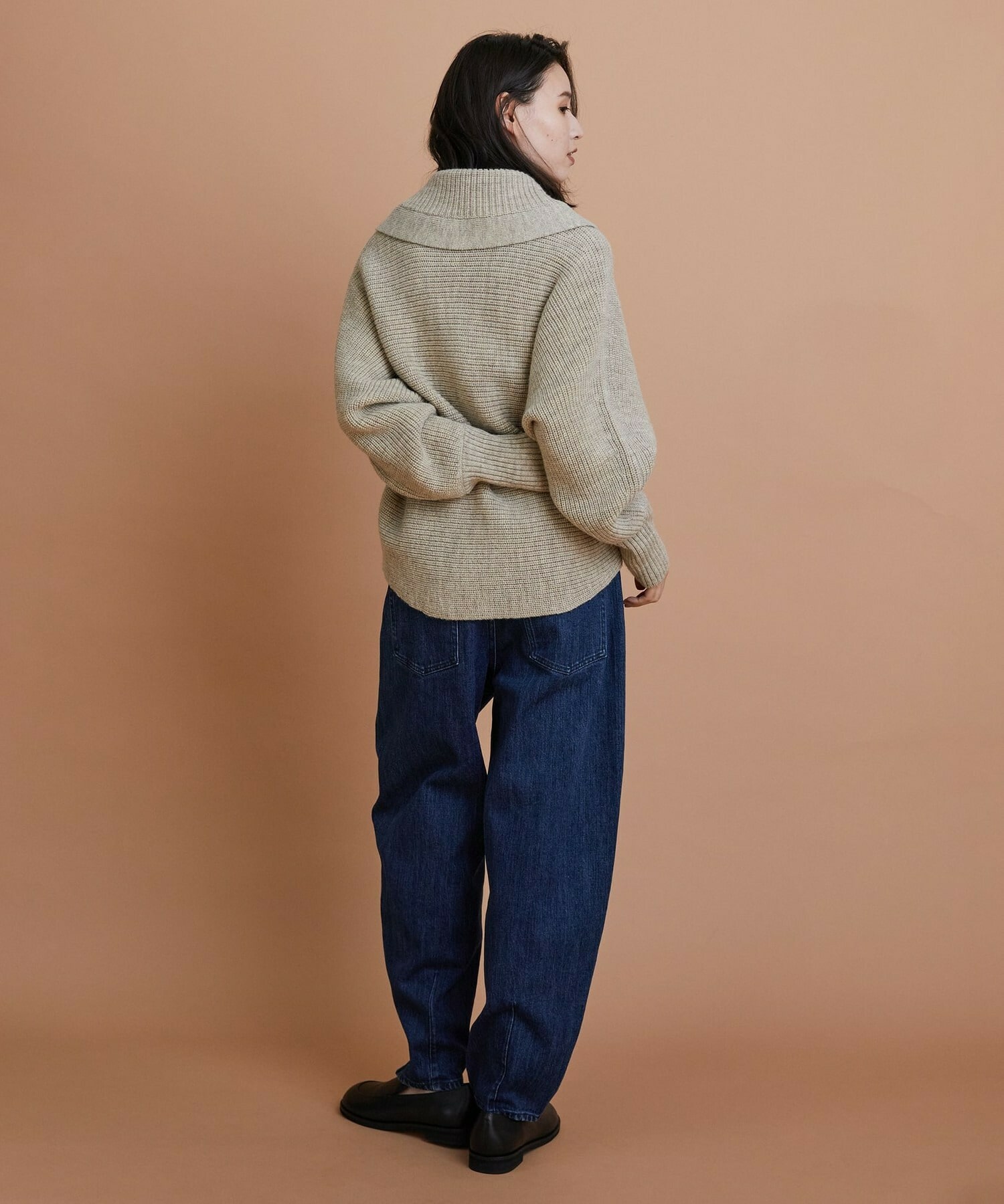 【GREEN】ナチュラルカラーウールハーフジャケット 詳細画像 ブラウン 6