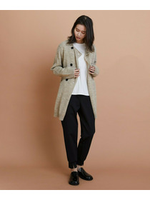 【GREEN】ナチュラルカラーウールニットPコート 詳細画像 ブラウン 1